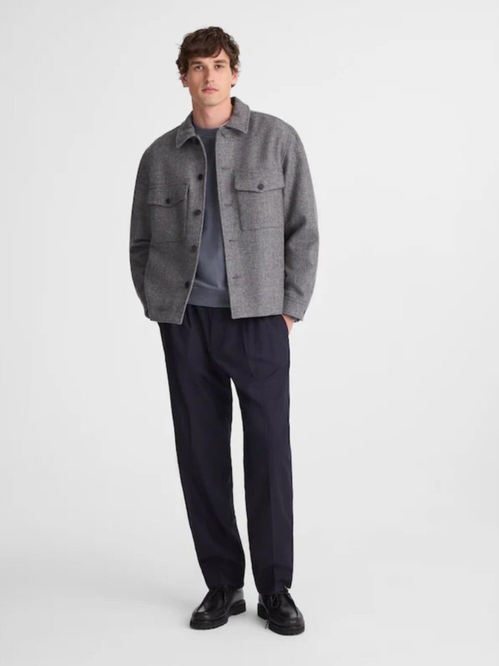 MADEWELL MENS SHIRT JACKET IN ITALIAN WOOL MEDIUM NWT